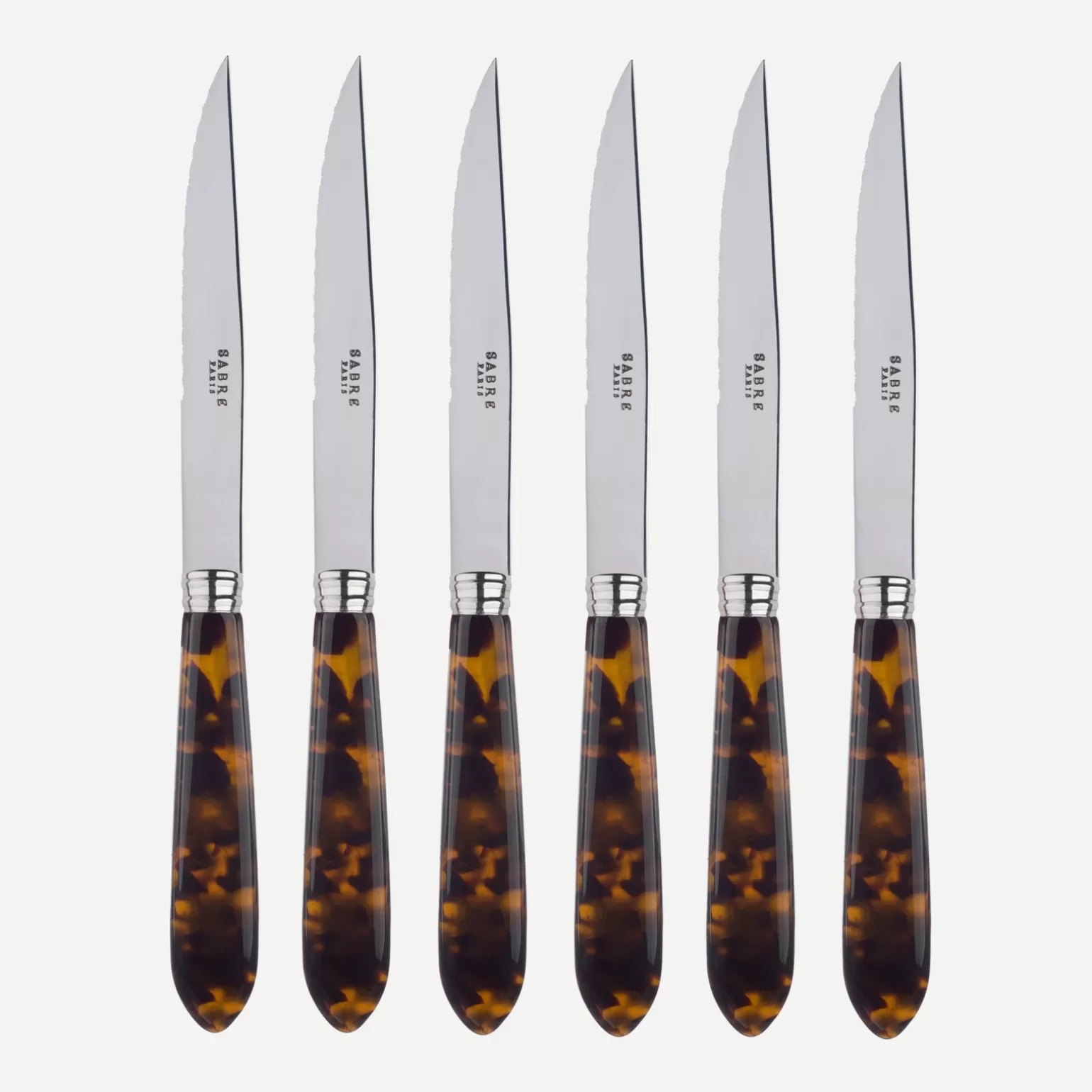 Set De 6 Couteaux À Steak<Sabre Paris Tortue, Effet Écaille